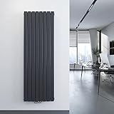 Design Heizkörper Wandheizkörper Flach 1800x620mm Designer Heizung Mittelanschluss Vertikal Doppellagig 2227 Watt Anthrazit R