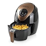 GOURMETmaxx Heißluft-Fritteuse XL mit digitalem Display 2,5 Liter | Airfryer ohne Fett und Öl für bis zu 4 Personen [Schwarz/Kupfer]