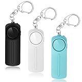 EEEKit Persönlicher Alarm Taschenalarm Schlüsselanhänger 3 Stücke 130 dB Panikalarm Taschenlampe Schlüsselanhänger für Frauen, Kinder,Studenten,ältere Menschen,Nachtwanderer und ältere Hundeausfü