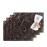 Westmark Tischsets/Platzsets, 4 Stück, 43,5 x 30 cm, PET, Schwarz, Saleen Edition: M