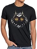 CottonCloud Majora's Mask Herren T-Shirt n64 link Ocarina lite, Größe:L