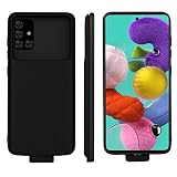 HiKiNS Akku Hülle für Galaxy A71 5000mAh Wiederaufladbarer Extended Battery Backup Ladekoffer, Backup Power Bank Tragbarer Ladekoffer für Samsung Galaxy A71