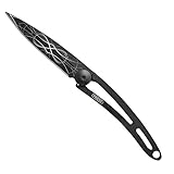 Deejo 389707 Taschenmesser Naked 15g Tattoo Black Infinity Messer, Schw