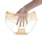 Damen Sexy Unterwäsche Spitze Unterhose Transparent Höschen Modische Frauen Sexy Durchsichtiger Schlüpfer Hipster Slips String Tanga Hipster Slips Netz Panties (Einheitsgröße,hautfarben)