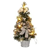 Jiacheng29_ Künstlicher Weihnachtsbaum auffälliger glänzender lebendiger Weihnachtsbaum mit LED-Leuchten-Party-Favoriten Silb