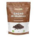 Roh Kakao Nibs Bio 1Kg. Organic Raw Cacao Nibs. Rohkost, natürlich und rein. Produziert in Peru aus der Theobroma Cocoa Pflanze. Quelle für Magnesium, Kalium und E