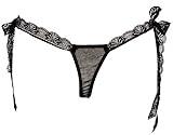 Orion String - erotischer Spitzen-Tanga für Frauen, Spitzen-Bänder, verführerische Reizwäsche, größenverstellbar, schw