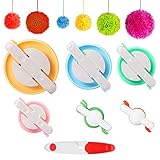 Jodsen Pompom Maker, 6 Größe Pompom Maker Werkzeugset mit Fadenschere Scheren Nadeln, DIY Wolle Tool Kit für Fluff Ball Weaver Maker DIY Needle Crafts, Strick Craft Proj