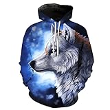 NTtie Herren Graphic mit Pullover mit Kapuze 3D Digitaler G
