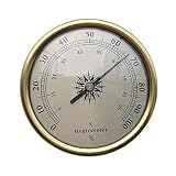 Ygerbkct Analoges Thermometer und Hygrometer, Aluminium-Zifferblätter, Hygrometer, ABS-Untergehäuse, Gewächshaus, Inkubator, Temperaturüberwachung