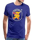 Spreadshirt Pustefix Seifenblasen Bär Original Logo Vintage Retro Männer Premium T-Shirt, L, Königsb