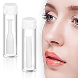 2 Stück Silikon Kontaktlinse Einsetzer Tragbarer Harter und Weicher Kontaktlinse Einfüger Entferner Weiße Tägliche Kontaktlinse Saughalter Kolben mit Aufbewahrung Etui für Heim R