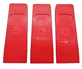 HMH 3 x Shop Fällkeil 200x75x25mm Keile aus Kunststoff Rot Forst Zubehör schlagfest Fällheber Forstkeil Hubhöhe 25mm Keil zum kontrollierten Fällen von B