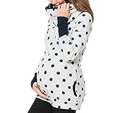 pitashe Stillshirt Damen Umstands Stilltop Stilloberteil Doppelschicht Volltonfarbe Wild Mode Volltonfarbe Taste Seite geteilt Stillen Elegant Rock Umstandsmode Umstandstop Bluse Oberteile Top T-S