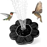 Solar Springbrunnen für Außen,OMWay Teichpumpe Solar,Schwimmender Solar Brunnen Fontäne Pumpe für Garten Deko Gartenteich Oder Springbrunnen Vogel-Bad Fisch-B