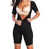 Damen Neopren Abnehmen Heißen Sauna Schwitzanzug Ärmeln für Gewichtsverlust, Sauna-Kompressionsweste Aus Neopren, für Damen, Fettverbrennung, Schwitzen (Color : Black, Size : S)