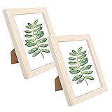 Massivholz Bilderrahmen, Massivholz Kreative Bilderrahmen, Holz Rahmen Fotogalerie, Bilderrahmen, Fotorahmen, Modern Bilderrahmen, 13x18 cm/5x7 Inch Freistehend und Wandhängend,für Foto Deko, 2p