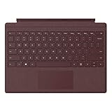 Microsoft Surface Go Signature Type Cover Alcantara für Surface Go, Surface Go 2 Tastaturbelegung: QWERTZ -Schweiz-Deutsch (Bordeaux Rot)