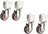 Byakns Advantage industrielle Möbelrollen Hochleistungs-Universal-Swivel-Rollen, 1,5-Zoll-Ersatzkautschukrollen Zubehör for Babybett, inklusive Schrauben (Color : Universal, Size : 25mm)