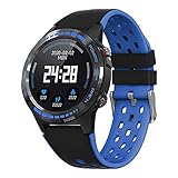 ZWG Smart Watch Herren, mit SIM-Karte Blutdruck Pulsuhr Fitness Tracker Schrittzähler Sportuhr Geeignet für IOS Android Smart Watch(B)(C)