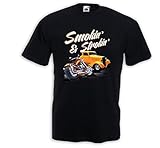 Hot Rod T-Shirt Smokin and Strokin Vintage Rockabilly US Biker V8 Gr. L