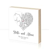 Personalisiertes Hochzeitsbild, Wo Alles Begann Landkarte, Geschenk Brautpaar, Hochzeitstag Jahrestagsgeschenk, für Sie, für I