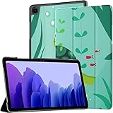 Hülle für Samsung A7 2020 Cartoon Schildkröte Lustiger Charakter Schwimmen Vektor Fit Samsung Galaxy Tab A7 10,4 Zoll 2020 Kompatibel mit Galaxy A7 Hülle Tablet Pu-Lederhü