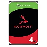 Seagate IronWolf 4 TB interne Festplatte, NAS HDD, 3.5 Zoll, 5900 U/Min, CMR, 64 MB Cache, SATA 6 GB/s, silber, 3 Jahre Data Rescue Service, Modellnr.: ST4000VNZ08