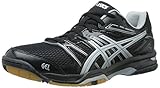 ASICS Damen Gel Rocket 7 Volley Ballschuh, schwarz/Silber, 40.5 EU