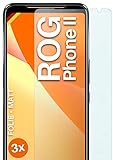 moex Schutzfolie matt kompatibel mit Asus ROG Phone II - Folie gegen Reflexionen, Anti Reflex Displayschutz, Matte Displayfolie - 3X Stück