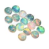 Natural White Welo Feuer Ethiopian opal AAA-Qualität 6 mm runde Form Cabochon kalibrierte Größe lose Edelstein|Natur Ethiopian Welo opal|Ethiopian Welo|Feuersteine ??für Schmuck