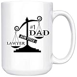 N\A Zweifarbige weiße Kaffeetasse Anwalt Papa T-Shirt Geschenk Sohn Tochter oder Frau Kaffeetasse Weiß Große Geschenkbecher Lustige Kaffeetasse + Kostenlose Geschenkbox