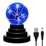 Mogokoyo Plasmakugel Blau Licht Magische Blitzkugel Plasma Ball Elektrostatische Plasmalampe Polarlicht Lampe Lernspielzeug für Party Weihnachten Geschenk - USB oder batteriebetrieben (# 1)