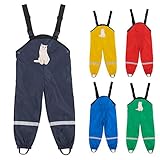 Unisex Kinder Regenlatzhose Winddicht und wasserdichte Matschhose Regenhose für Jungen Mädchen Latzhose Skihose Wanderhose Regenhose für Fahrrad Sport Atmungsaktiv Verstellbaren Trägern B