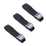 VORCOOL 6 Stücke Spanngurte Zurrgurte mit Klemmschloss für Auto PKW (Schwarz)