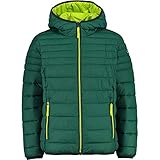 CMP Jungen Hooded Jacket with Flock Padding Jacke, Pinie, 176