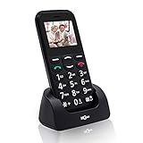 HCMOBI Big Button Handy für ältere Menschen, Hcmobi V67 Dual SIM entsperrt, 600mAh Akku, entsperrtes Senioren-Handy mit SOS-Notfall-Taste, Ladestation (schwarz)