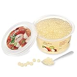 Original Popping Boba Fruchtperlen für Bubble Tea - 450g - Litschi / Lychee - Ohne künstliche Farbstoffe, echte Fruchtsäfte - Weniger Zucker - 100% Vegan und G