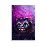Alice im Wunderland Grinsekatze Kunstposter Dekorative Malerei Leinwand Wandkunst Wohnzimmer Poster Schlafzimmer Gemälde 30 x 45
