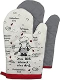 Sheepworld Ofenhandschuhe Kochhandschuhe 2er Set - Ohne Dich schmeck