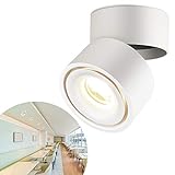 CPROSP 10W LED Spot Runner Aufbauleuchte Deckenleuchte Deckenspots COB Lampe, 360° Drehbar (Natürliches Weiß 4000k), Weiß