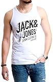 Jack and Jones Tank Top Herren Fitness Shirt Männer Muskelshirt Training Achselshirt Sport (XL, Walther 921 White)