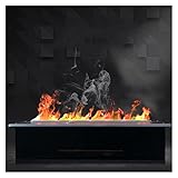 XIANGE100-SHOP Deluxe elektrischer Kamineinsatz Simulation 3D Flame Gefälschte Kamin Dekoration ohne Wärme, mehrere Größen, schwarz Fireplace (Size : L 100cm)