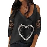 soxxcs Damen Oversize Tshirts Damen Damen Hemd lang elegant Bluse gestreift Damen blusen schwarz Partner Shirts wickeloberteil Damen Alive and Kicking Damen Ob