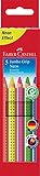 Faber-Castell 110994 - Buntstifte Jumbo GRIP Neon, 5er E