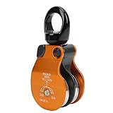 Snufeve6 Seilrolle, Universal Rock Climbing Pulley Aviation Aluminium für Bergsteigen für Transport für Arbeiten in großer Höhe(Doppelrolle)