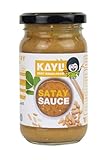 KAY LI Satay Sauce 3 x 200 g, Erdnusssauce, Ideal für Fleisch- sowie vegetarische Gerichte und Currys, als Marinade, Dip und Glasur geeignet, veg