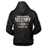 Harley-Davidson Military Graphic Pullover Hooded Sweatshirt - Military Collage | Ep