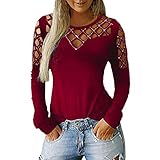 MENAB Shoulder Schulterfrei Schulterfreies Kalte Schulter Kapuze Kapuzenpullover Hoodie Kangaroo Tasche Taschen Baumwolle Sweatshirt T-Shirt Oberteil Top Pullover Damen Strickpullover Damen Sexy