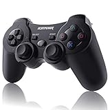 ECHTPower Wireless Controller für PS3, Wireless Bluetooth Controller mit Double Shock, 6 Aschen Gyrosko und wiederaufladbare Akku, drahtlos gaminig Gamepad Joystick für Playstation 3